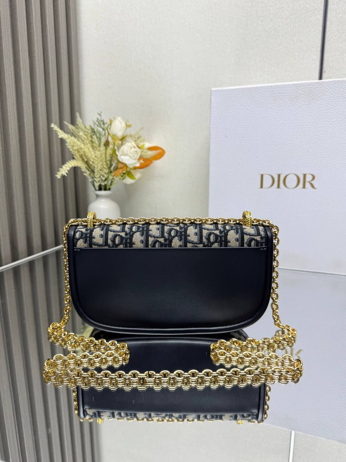 Small Dior Médaillon Flap Bag with Chain M3921