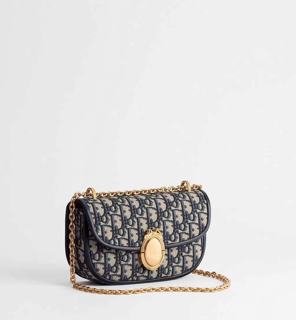 Small Dior Médaillon Flap Bag with Chain M3921